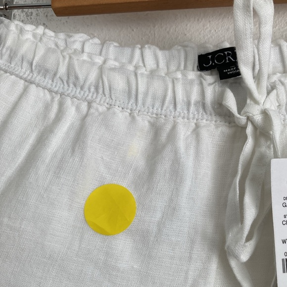 J. Crew Women's New Soleil pant in linen Medium White Color - Picture 5 of 8